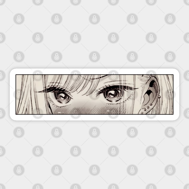 Lewd Marin Monochrome Eyes Sticker by cocorf